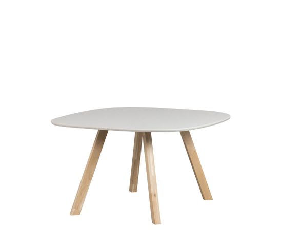 Tablo - Table à Manger De Forme Organique En Bois 130x130cm - Couleur - Blanc