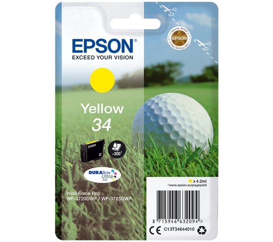 Cartouches D'encre Golf Ball Singlepack Yellow 34 Durabrite Ultra Ink
