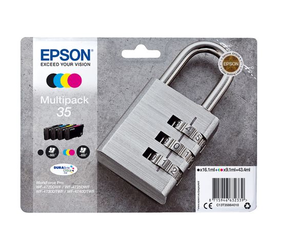 Cartouches D'encre Padlock Multipack 4-colours 35 Durabrite Ultra Ink