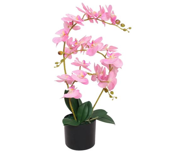 Plante Artificielle Avec Pot Orchidée 65 Cm Rose
