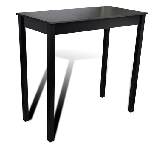 Table De Bar Noir Mdf 115 X 55 X 107 Cm