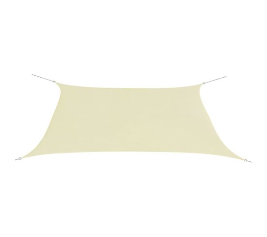 Voile D'ombrage Tissu Oxford Rectangulaire 2x4 M Crème