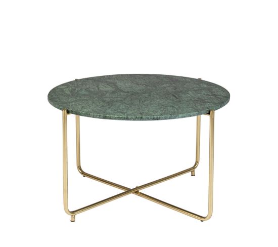 Timpa - Table Basse En Marbre Ø70cm - Couleur - Vert