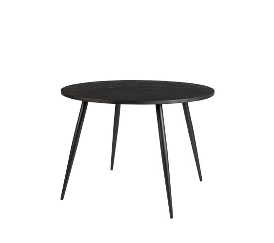 Mo - Table à Manger En Bois Ø110cm - Couleur - Noir