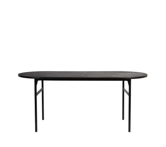 Marcio - Table à Manger En Bois Et Métal 180x80cm - Couleur - Noir