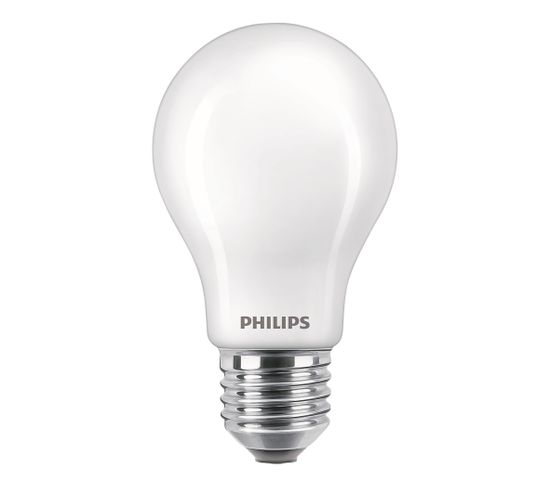 Ampoule LED standard E27 PHILIPS EQ75W verre blanc froid