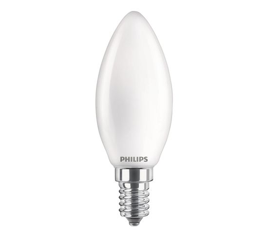 Ampoule LED dépolie E14 PHILIPS forme flamme EQ25W