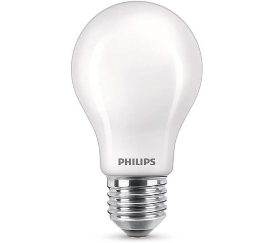 lot de 2 ampoules LED dépolie PHILIPS E27 forme standard