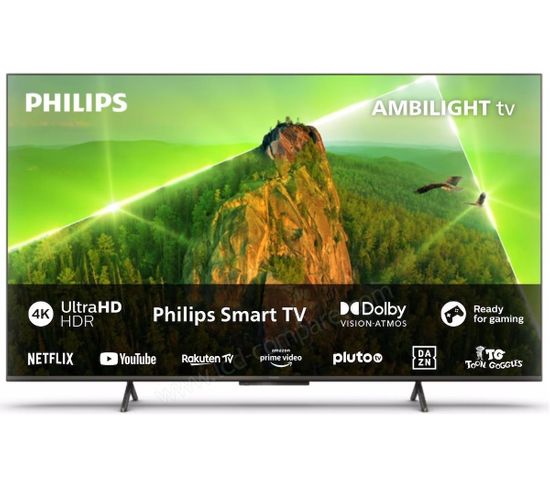 TV LED 50" (126 cm) 4K Ultra HD - Ambilight - Smart TV - 50pus8108/12