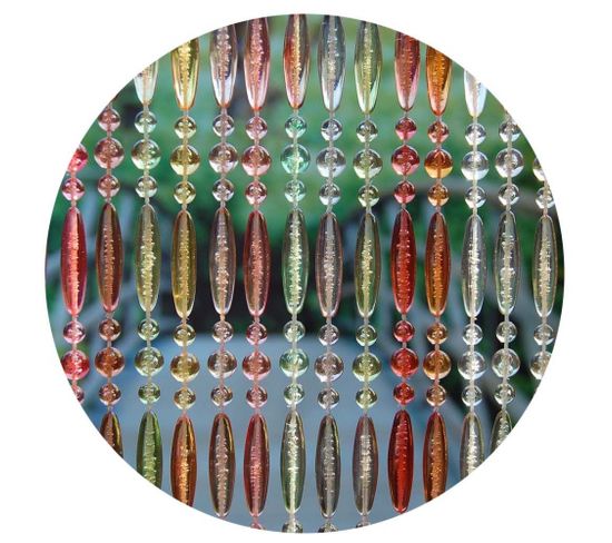 Rideau De Porte En Perles Multicolores Stresa 90 X 210 Cm