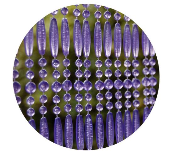 Rideau De Porte En Perles Violettes Fréjus 90x210 Cm