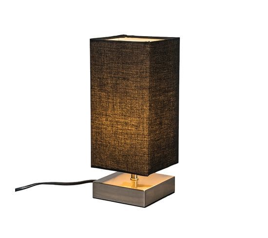 Lampe De Table Moderne Noire Avec Acier - Milo