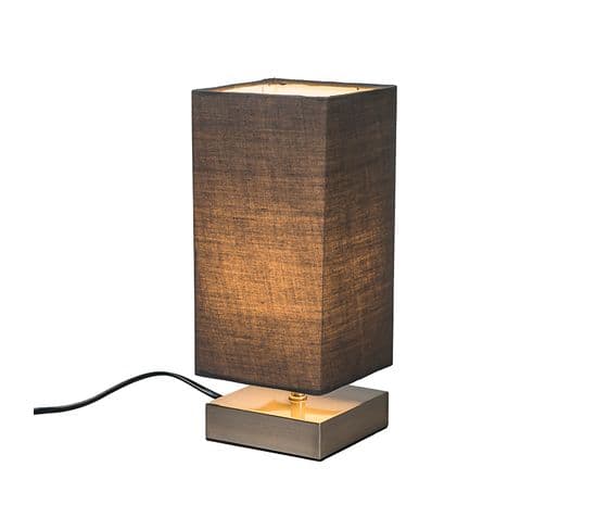 Lampe De Table Moderne Grise Avec Acier - Milo