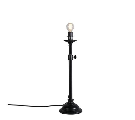 Lampe De Table Classique Noir Réglable Sans Abat-jour - Accia