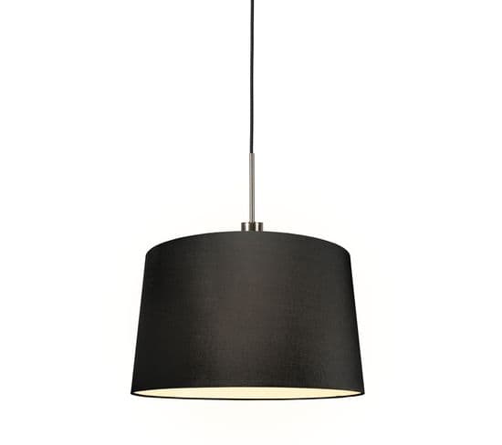 Lampe à Suspension Moderne En Acier Avec Abat-jour 45 Cm Noir - Combi 1