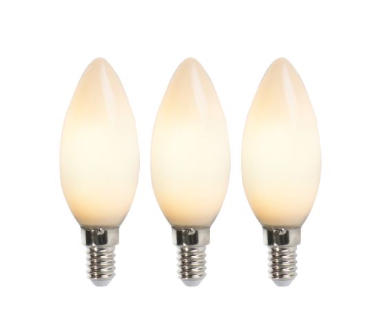 Lot De 3 Ampoules Bougies à Incandescence LED E14 2w 180 Lumens 2350k