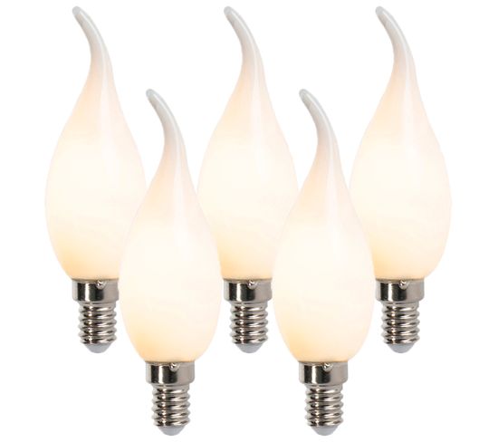 Lot De 5 Ampoules Bougies à Filament LED Dimmable E14 F35 Mat 3w