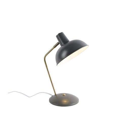 Lampe De Table Rétro Taupe Avec Bronze - Milou