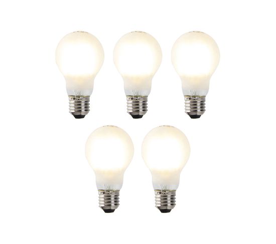 Lot De 5 Lampes à Incandescence LED Dimmables E27 A60 7w 806 Lm 2700k