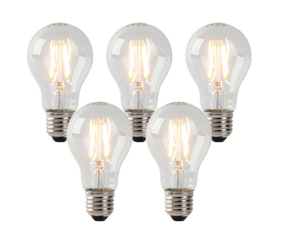 Lot De 5 Lampes à Incandescence LED E27 Verre Clair 3w 250 Lm 2200k