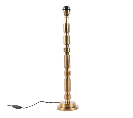 Lampe De Table Art Deco En Bronze Sans Abat-jour - Torre