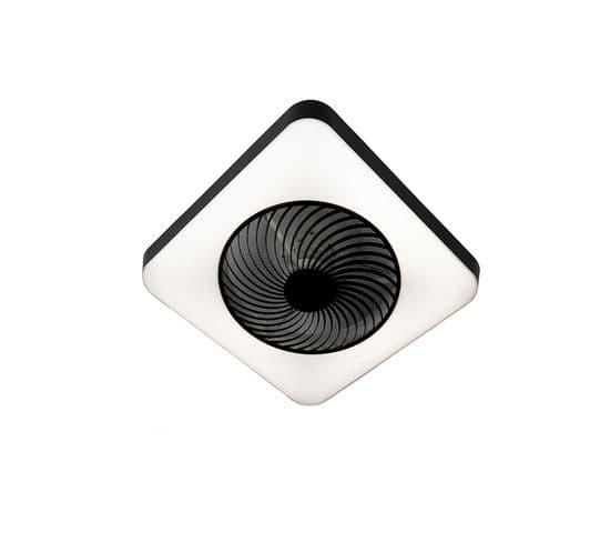 Ventilateur De Plafond Carré Noir Avec LED Dimmable - Climo