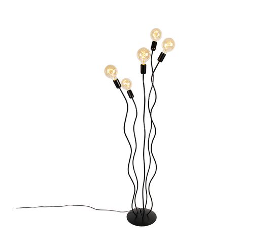 Lampadaire Design Noir 5 Lumières - Wimme