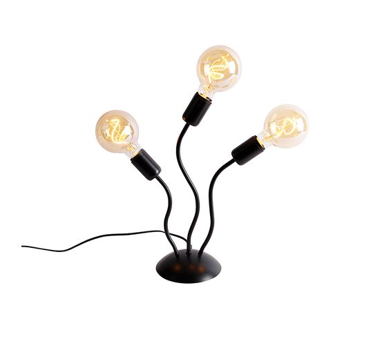 Lampe De Table Design Noire 3 Lumières - Wimme