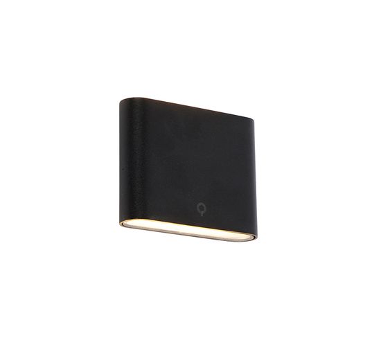 Applique D'extérieur Moderne Noire 11,5 Cm Avec LED Ip65 - Batt