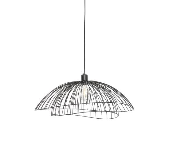 Lampe à Suspension Design Noire 60 Cm - Pua