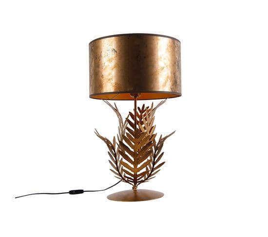 Lampe De Table Vintage Or Avec Abat-jour Bronze - Botanica