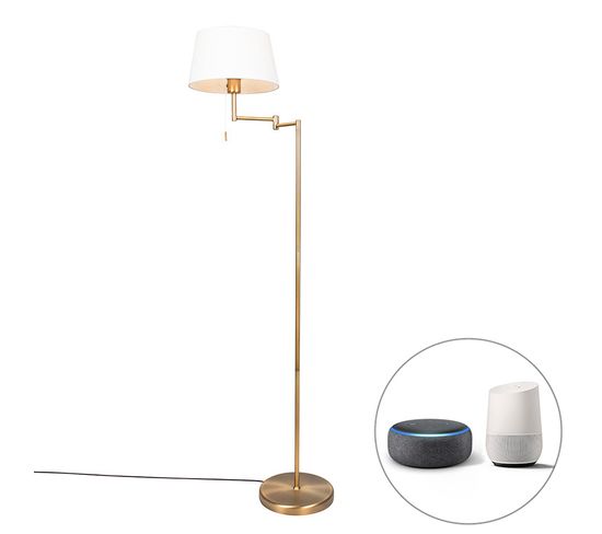 Lampadaire Classique Intelligent Bronze Avec Blanc Avec Wifi A60 - Ladas Fix