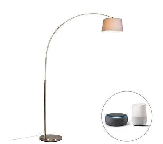 Lampe à Arc Intelligente Abat-jour En Acier Gris Avec Wifi A60 - Arc Basic