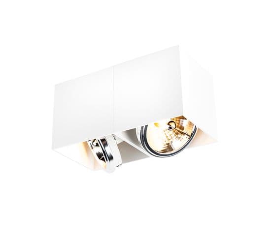 Spot Design Blanc Rectangulaire 2 Lumières - Box
