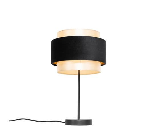 Lampe De Table Moderne Noire Avec Or - Elif