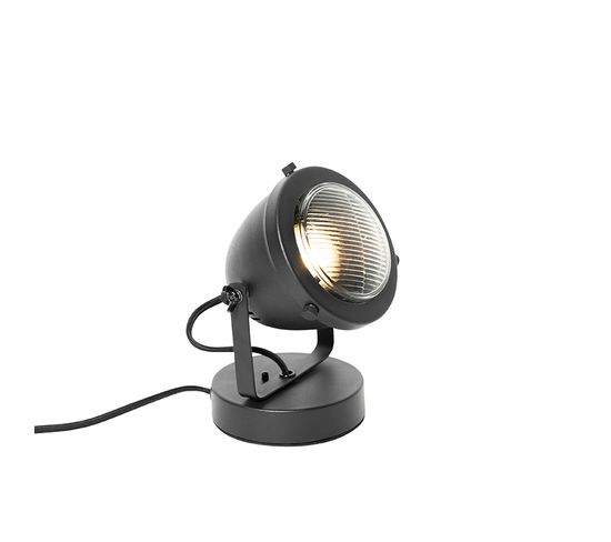 Lampe De Table Industrielle Noire 18 Cm - Emado
