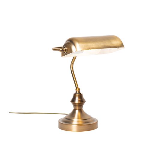 Lampe De Table/lampe De Notaire Classique Bronze - Banquier