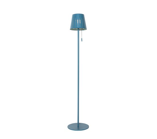 Lampadaire D'extérieur Bleu Avec LED Dimmable En 3 Étapes Sur Solaire - Ferre