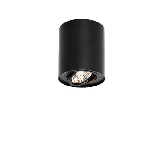 Spot De Plafond Moderne Noir Rotatif Et Inclinable Ar70 - Rondoo Up
