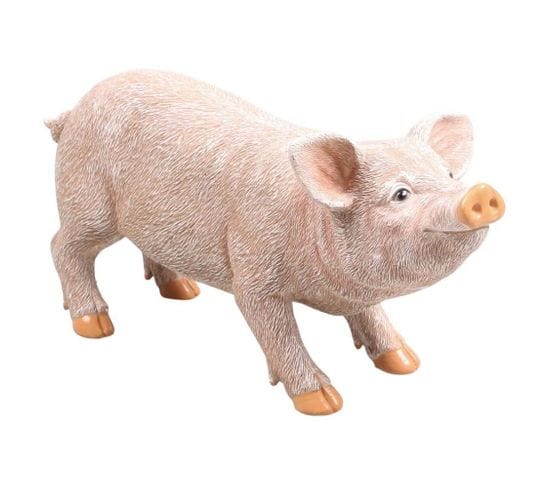 Cochon Debout En Résine Porcelet