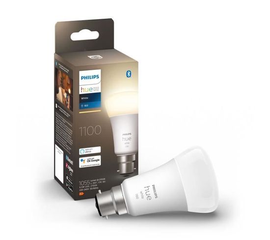 Hue White - Ampoule LED Connectée B22 Equivalent 75w - Compatible Bluetooth