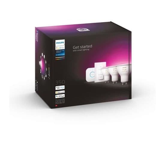 White et Color Ambiance Kit De Démarrage Ampoule LED Connectée Gu10 - Pack De 3