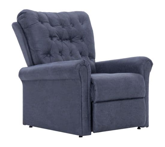 Chaise Inclinable Gris Similicuir Daim