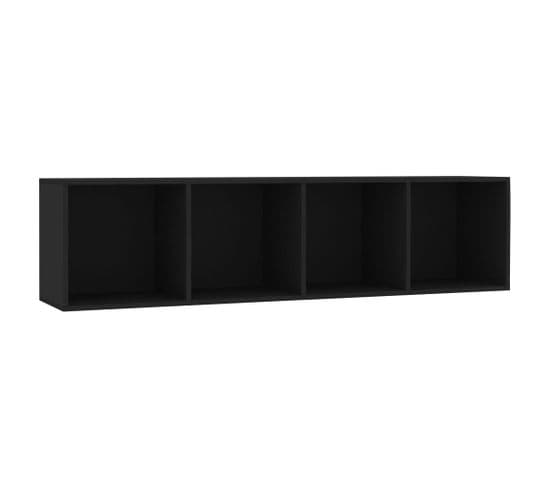Bibliothèque/meuble TV Noir 143 X 30 X 36 Cm