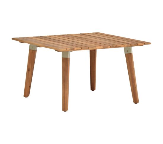 Table Basse De Jardin 60x60x36 Cm Bois Solide D'acacia