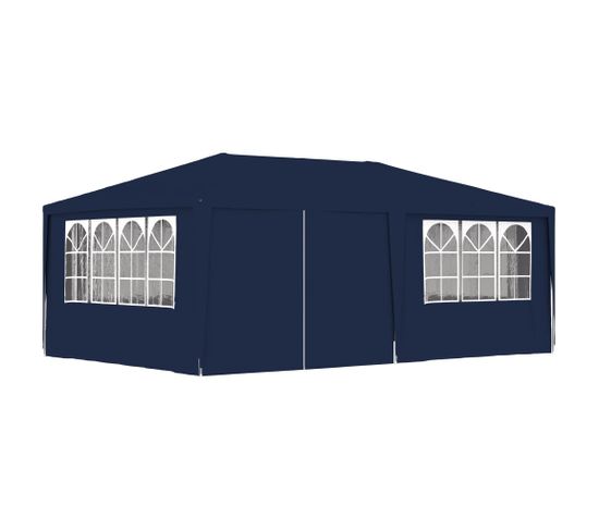Tente De Réception Avec Parois Latérales 4x6 M Bleu 90 G/m²