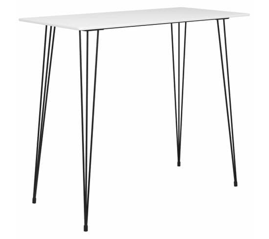Table De Bar Blanc 120x60x105 Cm
