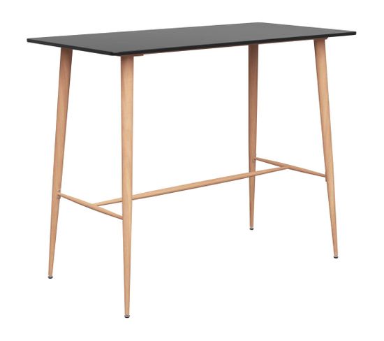 Table De Bar Noir 120x60x105 Cm