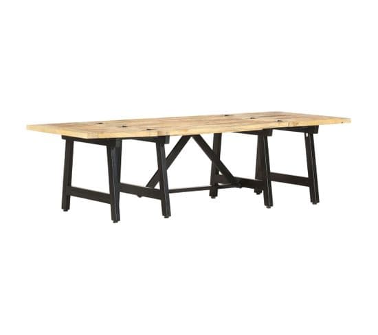 Table Basse Extensible 160x70x45 Cm Bois De Manguier Massif