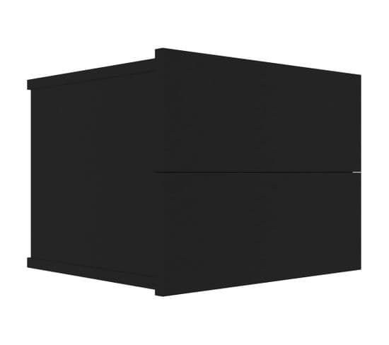 Table De Chevet Noir 40 X 30 X30 Cm Aggloméré